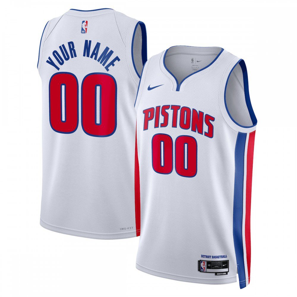 Men's Detroit Pistons 2022/23 White Swingman Jersey