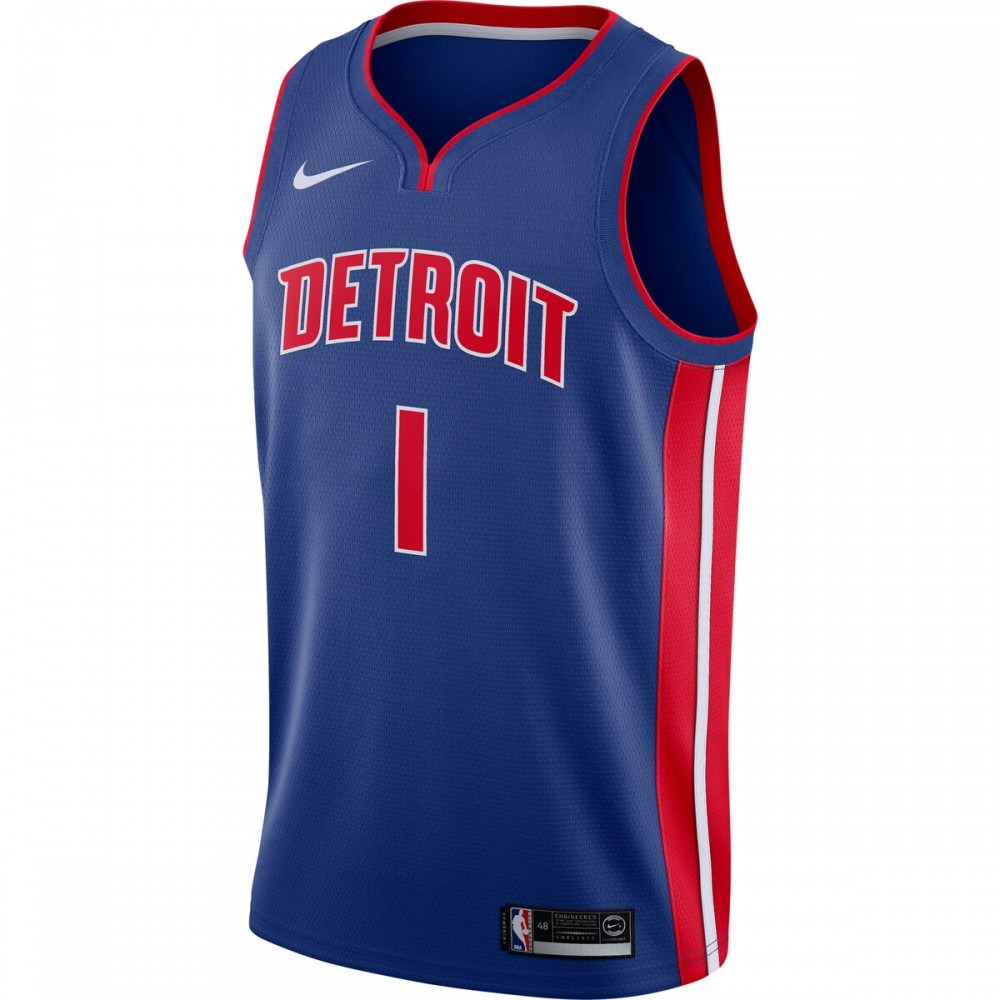 Men's Detroit Pistons Blue Icon Swingman Jersey