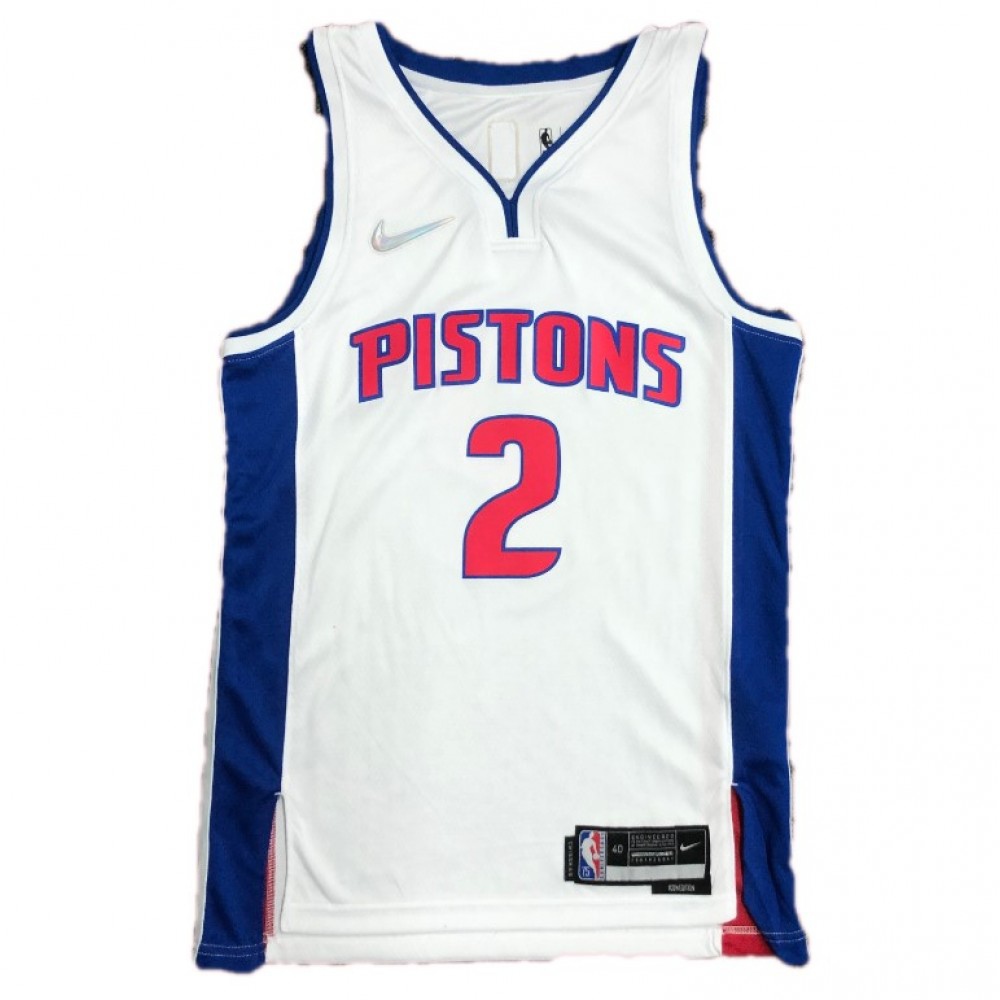 Men's Detroit Pistons 2021/22 White Icon Swingman Jersey