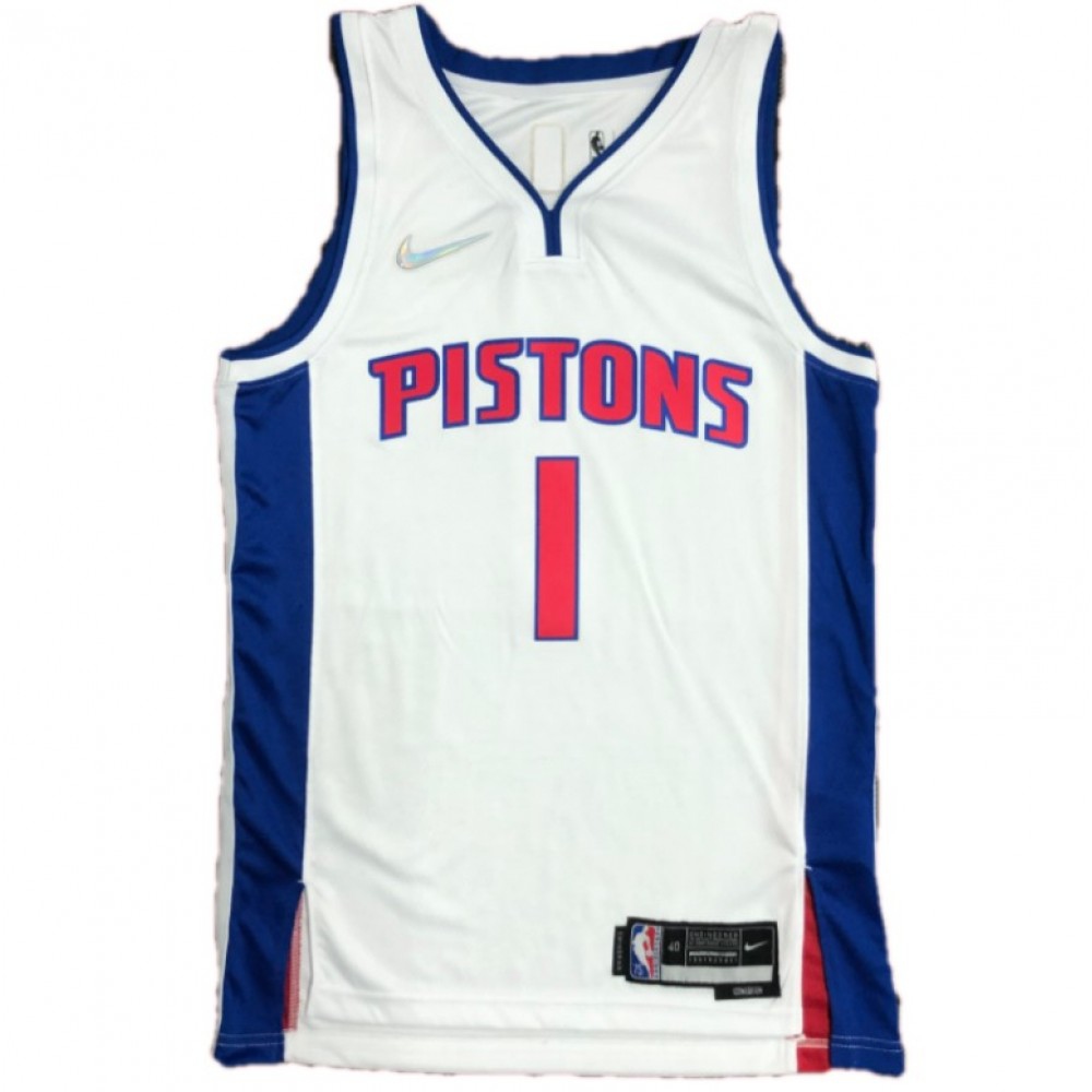 Kids' Detroit Pistons 2021/22 White Icon Swingman Jersey