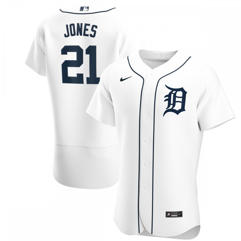 Men's Detroit Tigers White Player Jersey