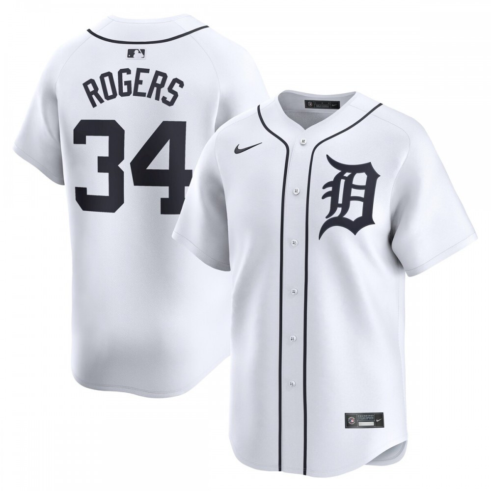 Men's Detroit Tigers White Limited Jersey