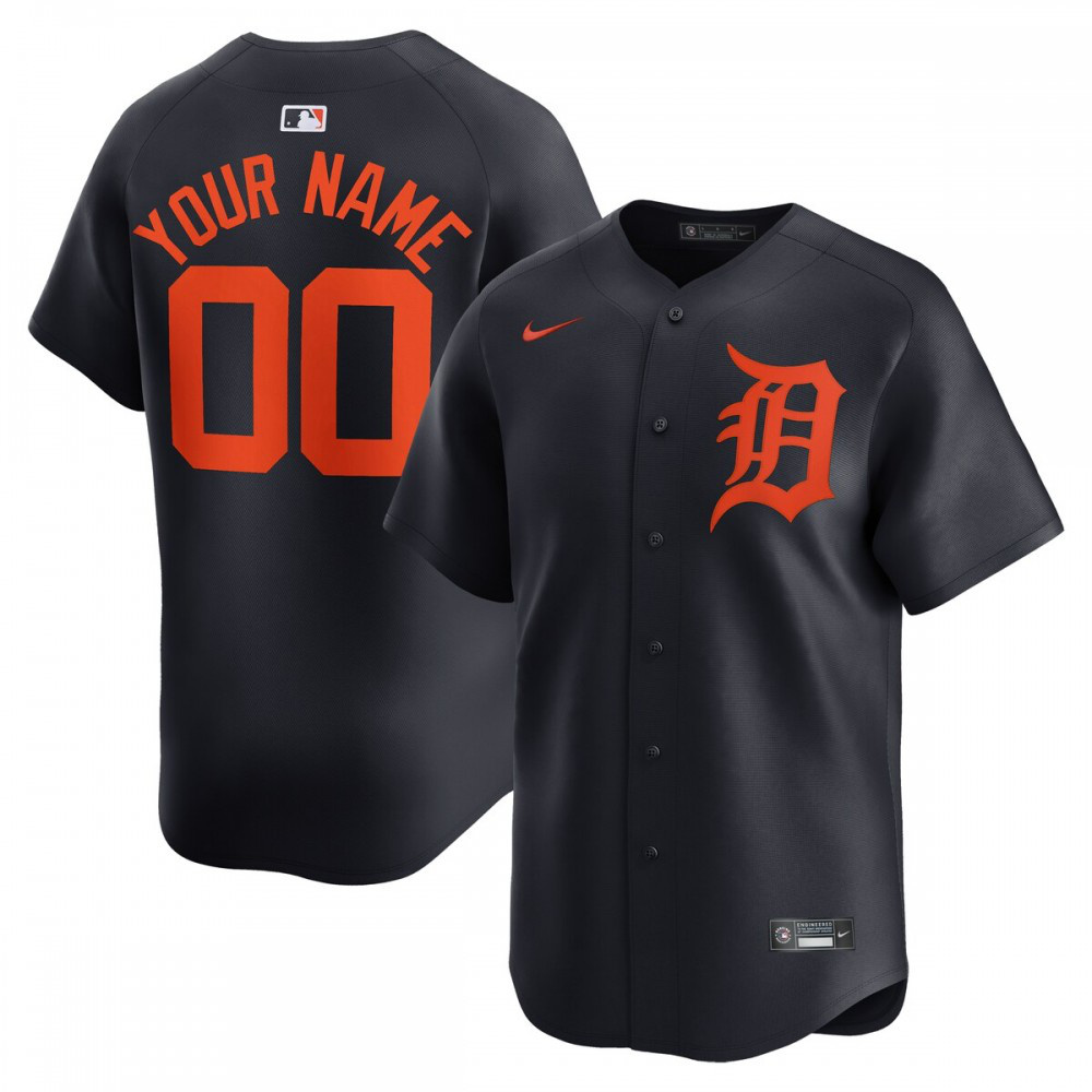 Men's Detroit Tigers Navy Limited Jersey