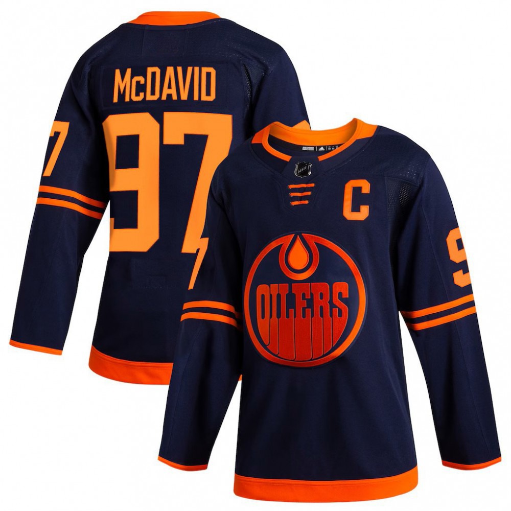 Kids' Edmonton Oilers Navy Player Jersey