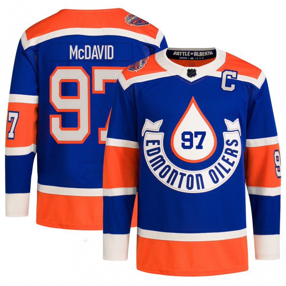 Kids' Edmonton Oilers 2023 Royal Heritage Player Jersey