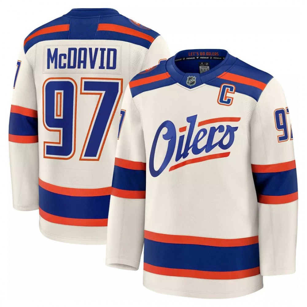 Men's Edmonton Oilers Cream Player Jersey