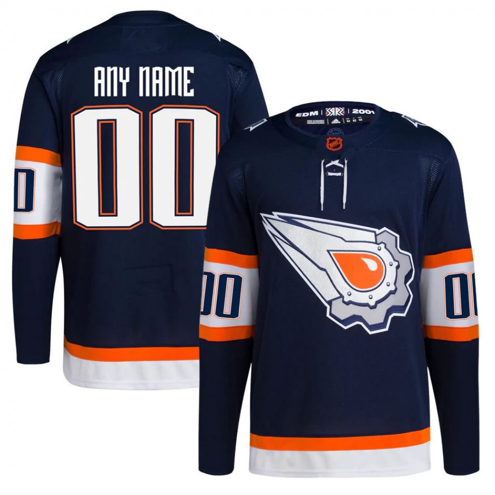Kids' Edmonton Oilers Navy Retro Jersey