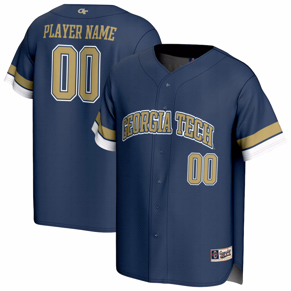 Men's Georgia Tech Yellow Navy Fashion Jersey