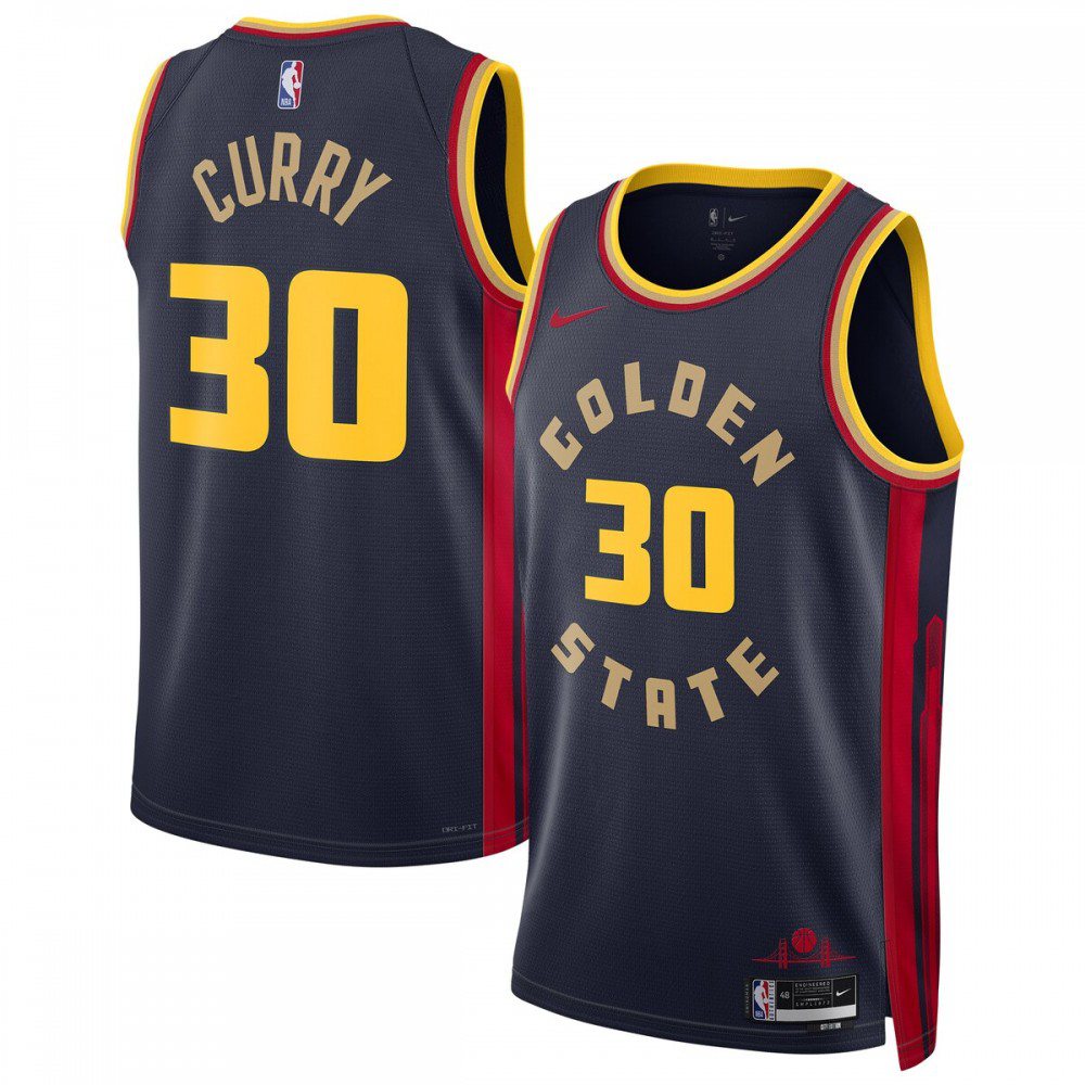 Kids' Golden State Warriors 2024/25 Navy City Player Jersey
