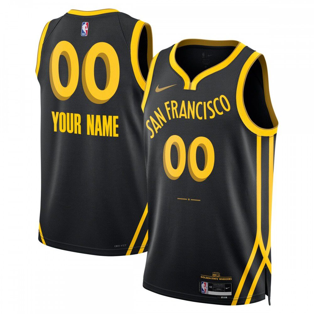 Men's Golden State Warriors 2023/24 Black City Swingman Jersey