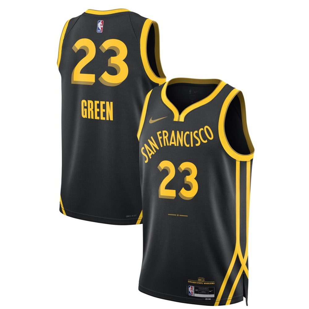 Kids' Golden State Warriors 2023/24 Green City Swingman Jersey