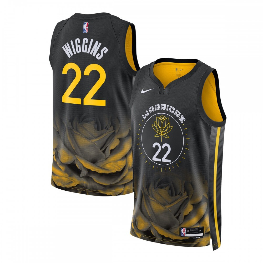 Kids' Golden State Warriors 2022/23 Black City Swingman Jersey