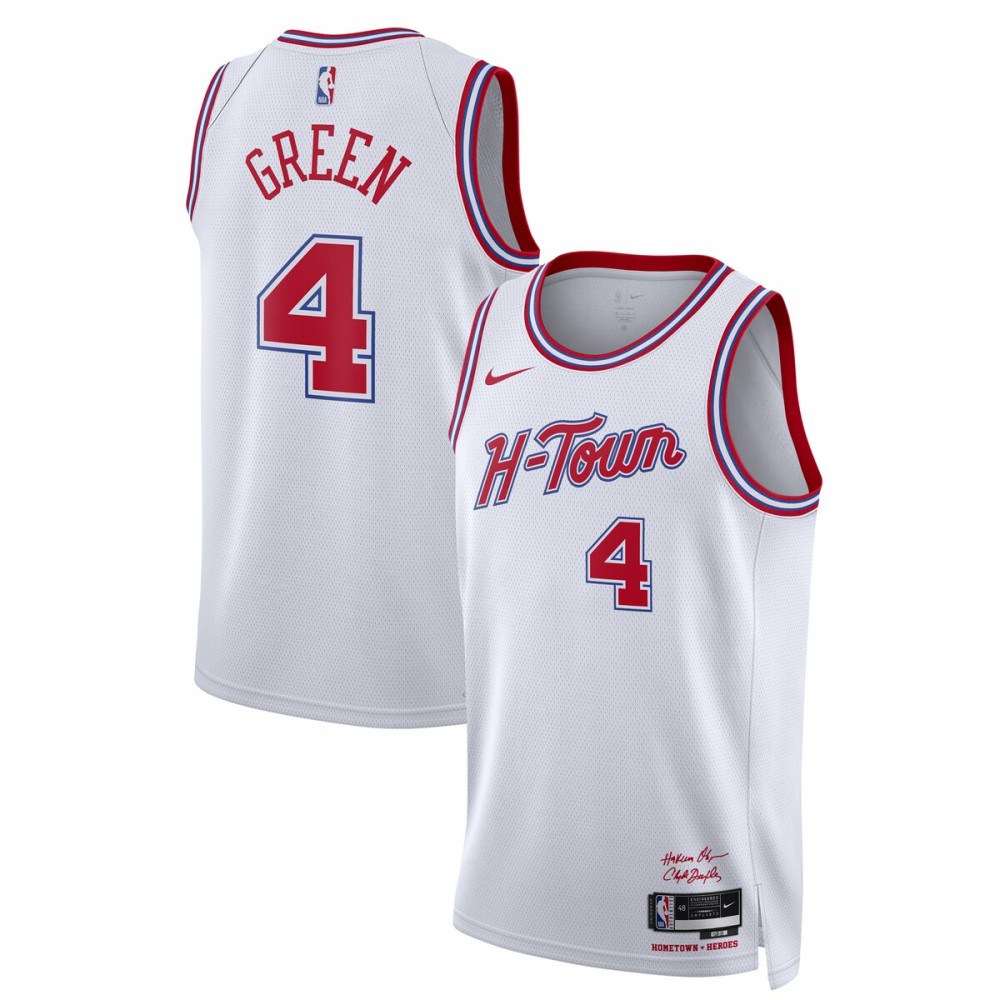 Kids' Houston Rockets 2023/24 Green City Swingman Jersey