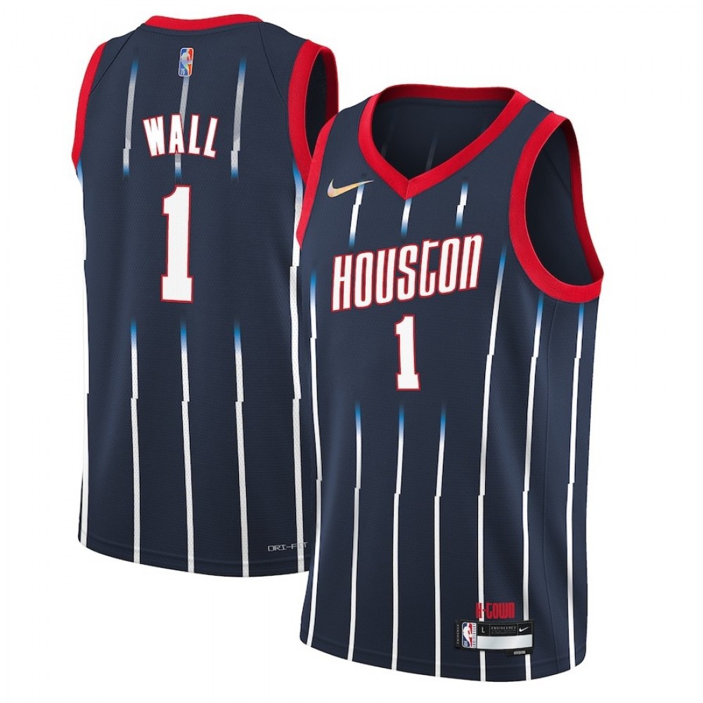Kids' Houston Rockets 2021/22 Navy City Swingman Jersey