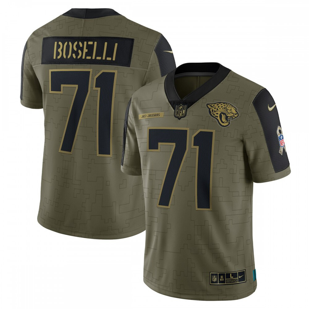 Kids' Jacksonville Jaguars 2021 Olive Salute Limited Jersey