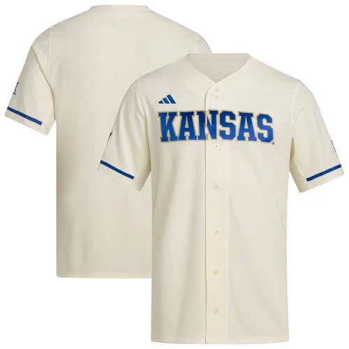 Kids' Kansas Jayhawks Cream Replica Jersey
