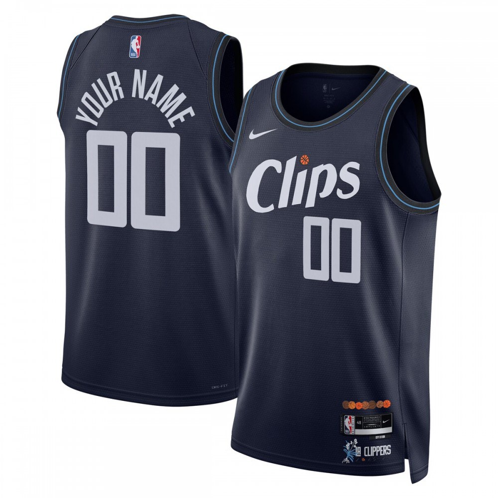 Kids' LA Clippers 2023/24 Navy City Swingman Jersey