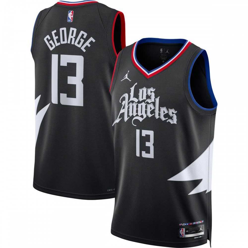 Men's LA Clippers 2022/23 Black Statement Swingman Jersey