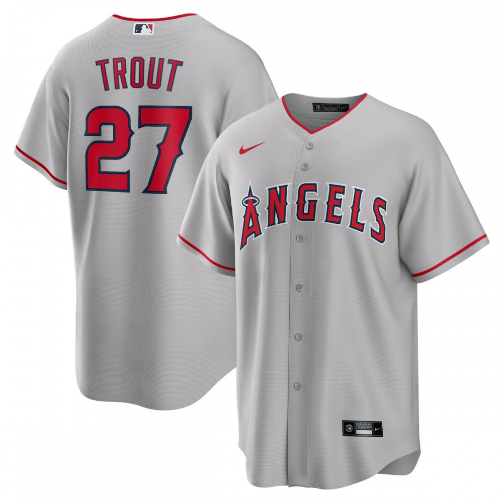 Men's Los Angeles Angels Silver Player Jersey
