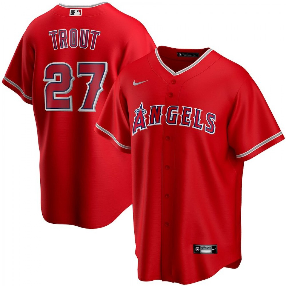 Men's Los Angeles Angels 2020 Scarlet Alternate Jersey