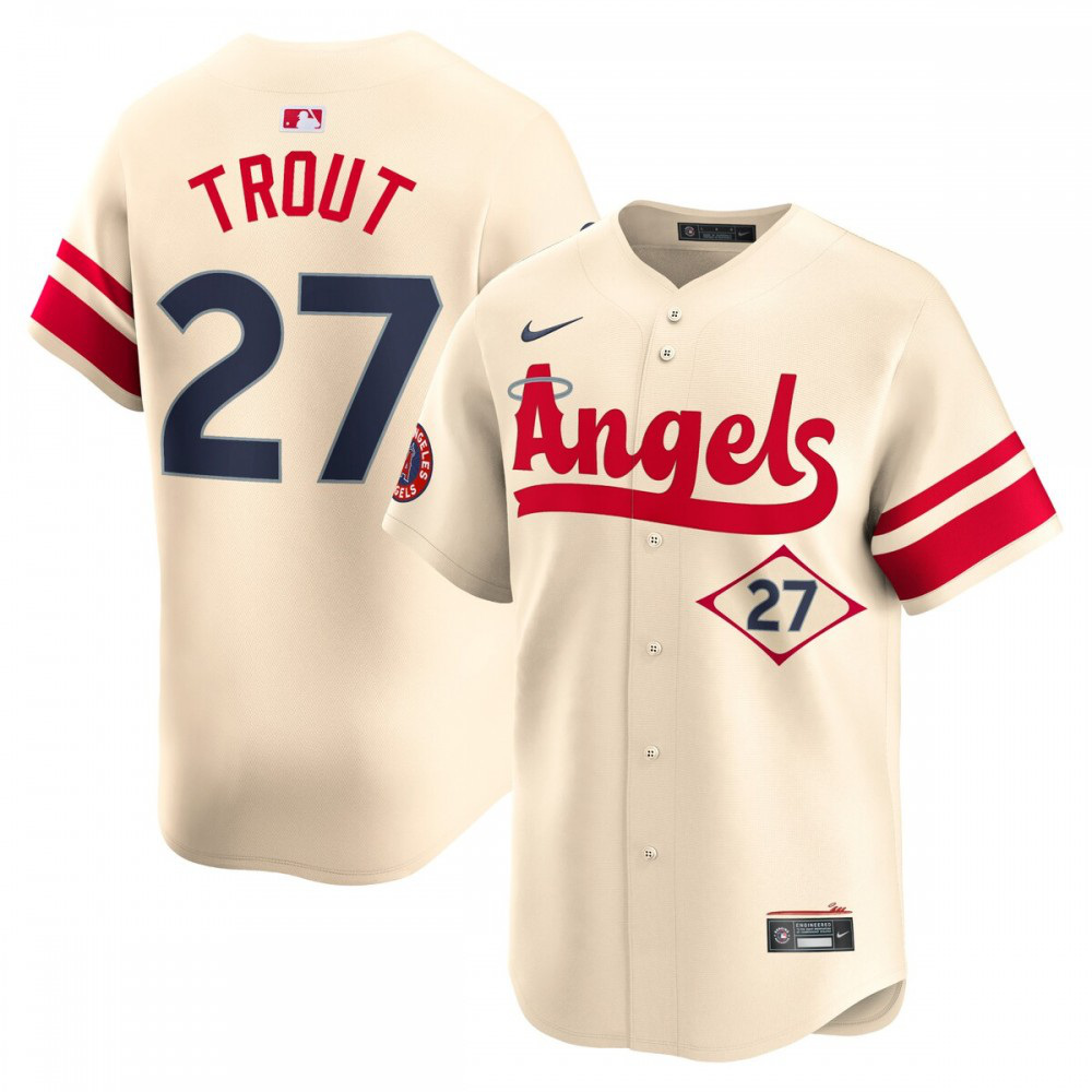 Kids' Los Angeles Angels Cream City Limited Jersey