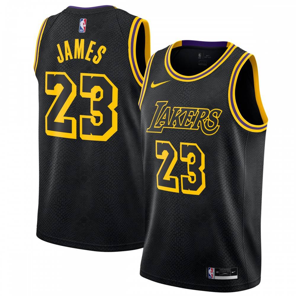 Men's Los Angeles Lakers Black City Swingman Jersey