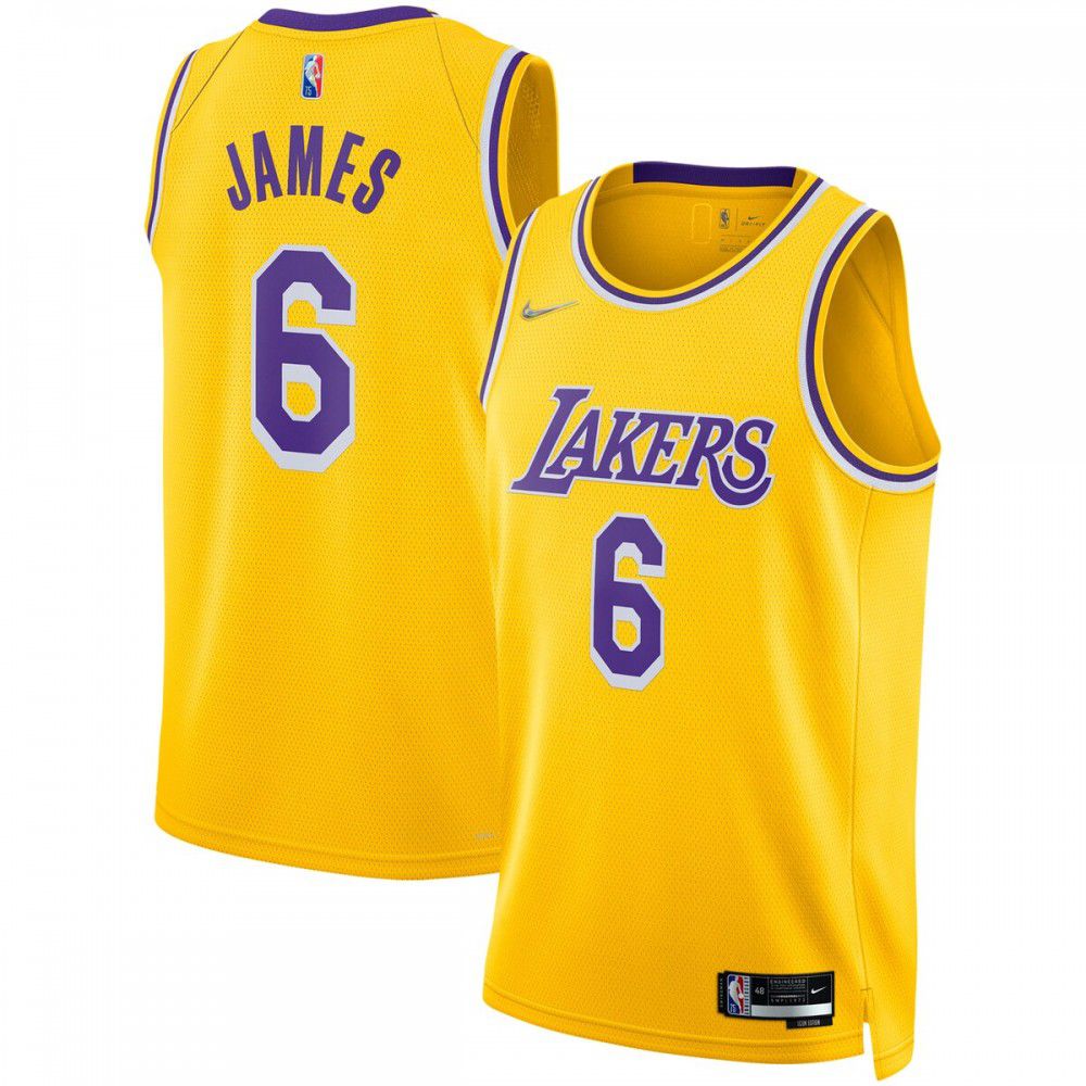 Women's Los Angeles Lakers 2021/22 Gold Icon Swingman Jersey