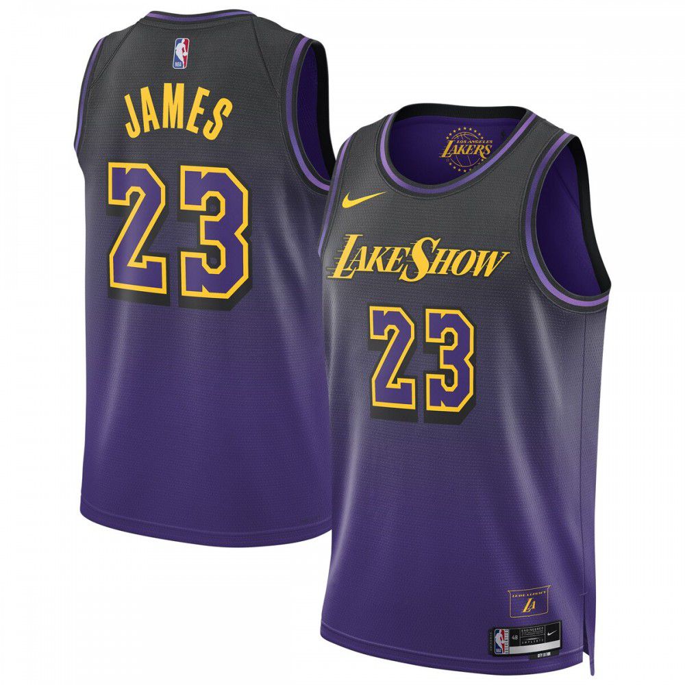 Kids' Los Angeles Lakers 2024/25 Purple City Player Jersey