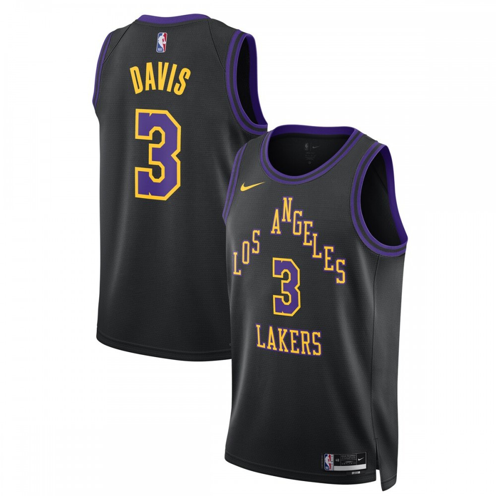 Men's Los Angeles Lakers 2023/24 Black City Swingman Jersey