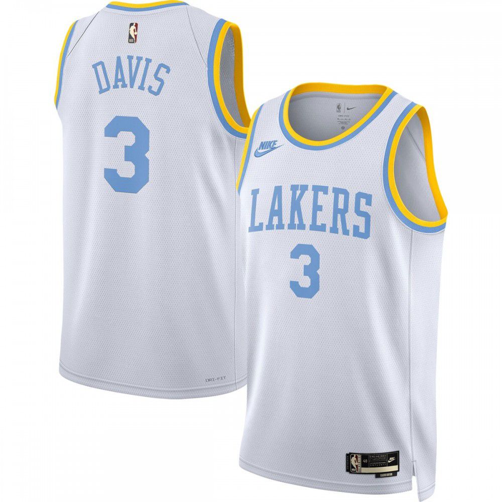 Men's Los Angeles Lakers 2022/23 White Classic Swingman Jersey
