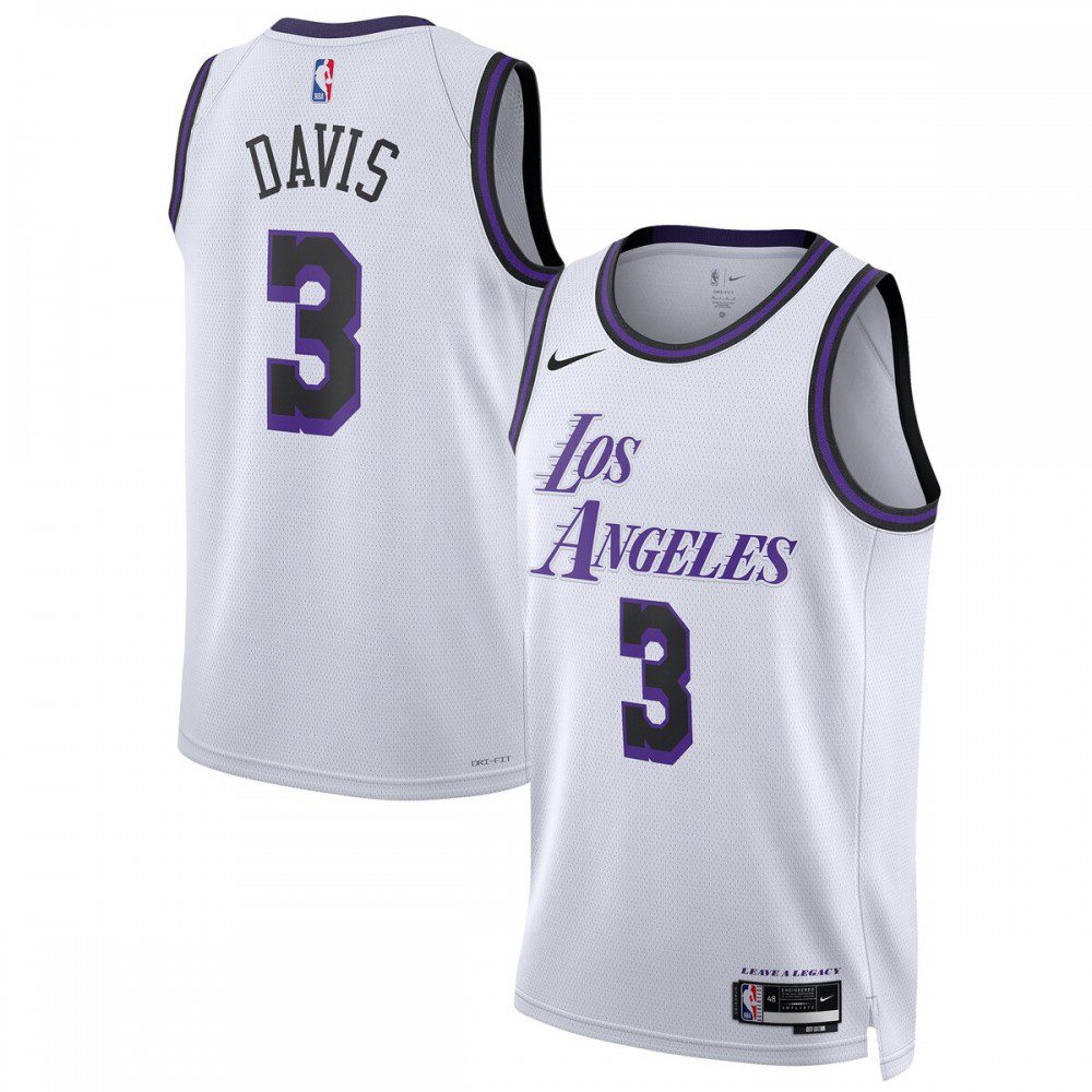Kids' Los Angeles Lakers 2022/23 White City Swingman Jersey