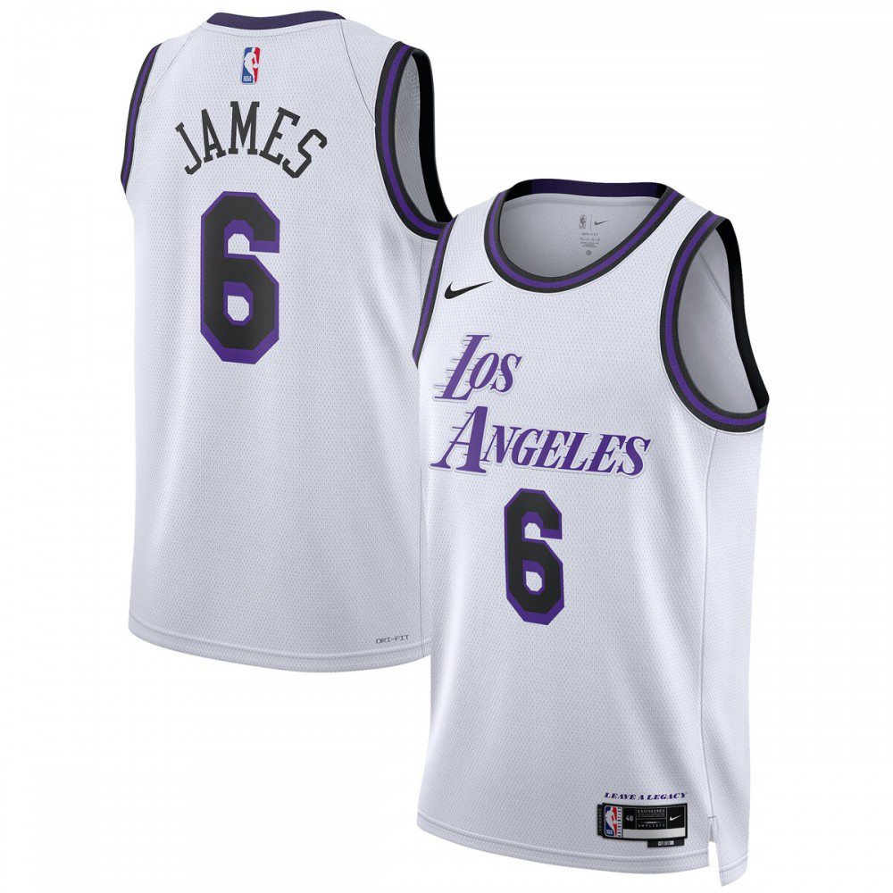 Kids' Los Angeles Lakers 2022/23 White City Swingman Jersey