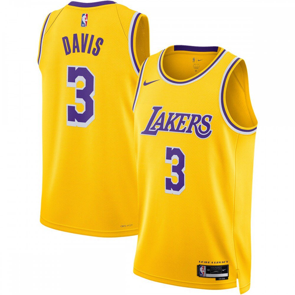 Men's Los Angeles Lakers 2022/23 Gold Icon Swingman Jersey
