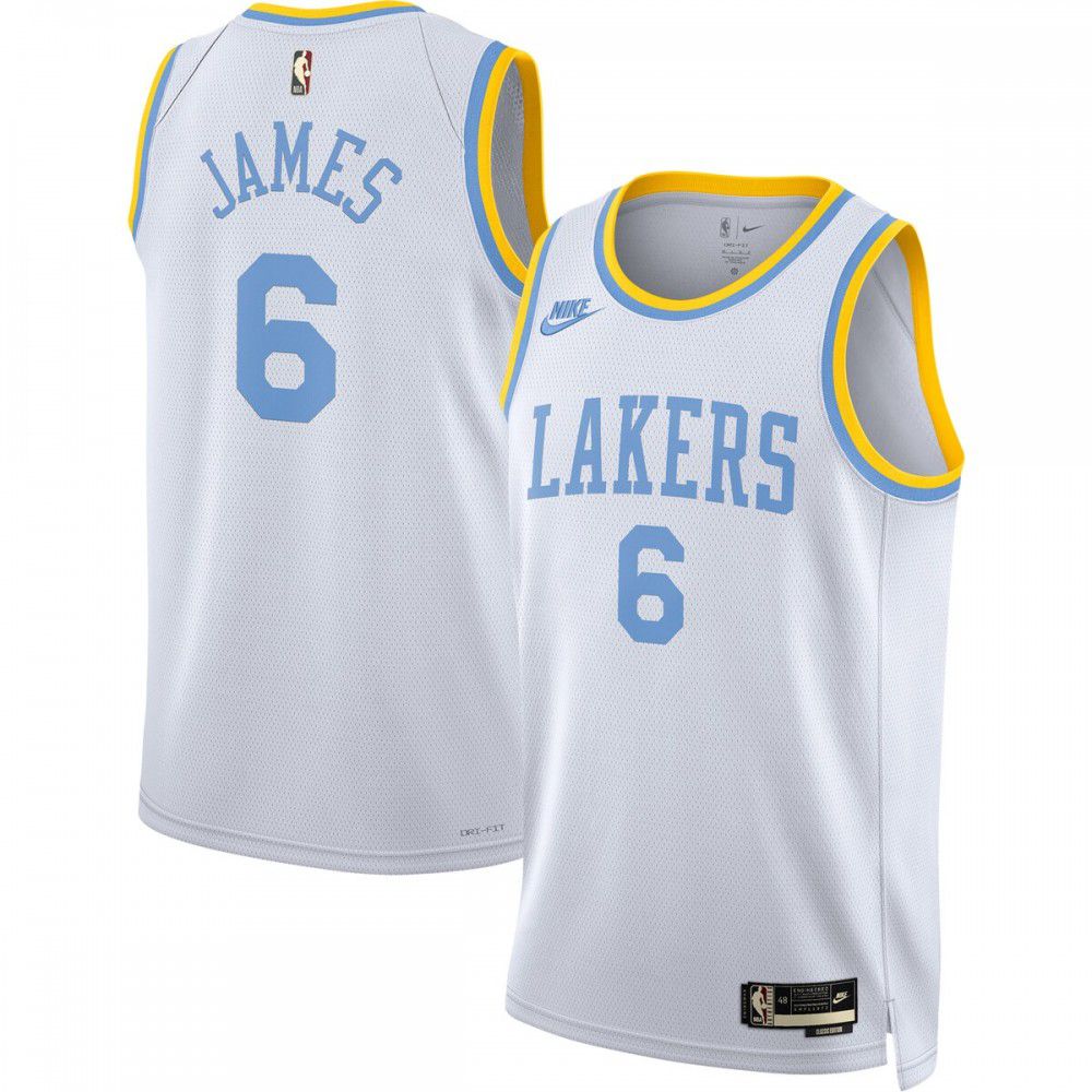 Kids' Los Angeles Lakers 2022/23 White Classic Swingman Jersey