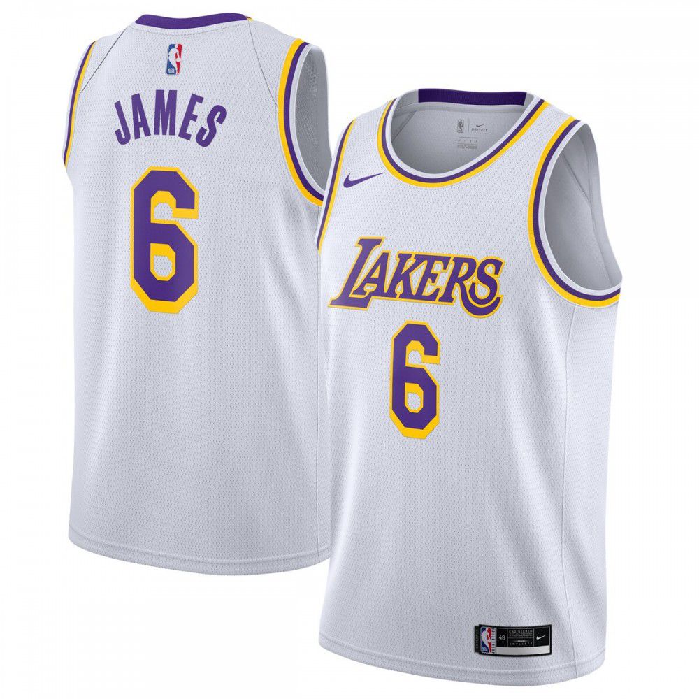 Men's Los Angeles Lakers 2021/22 White Player Jersey