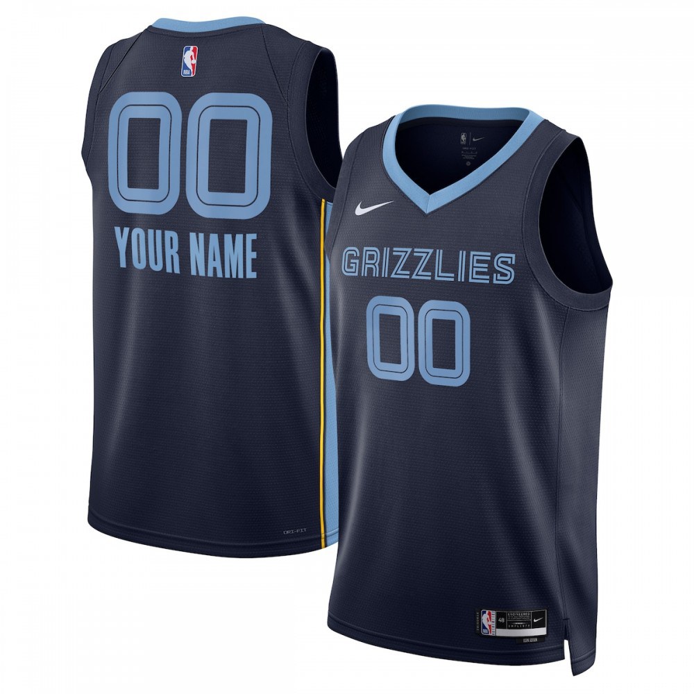 Kids' Memphis Grizzlies 2022/23 Navy Icon Swingman Jersey