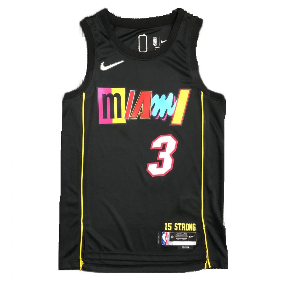 Kids' Miami Heat 2021/22 Black City Swingman Jersey
