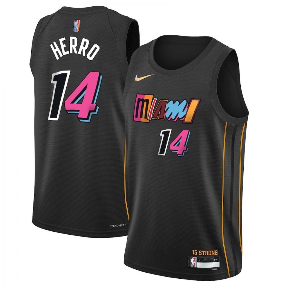 Kids' Miami Heat 2021/22 Black City Swingman Jersey