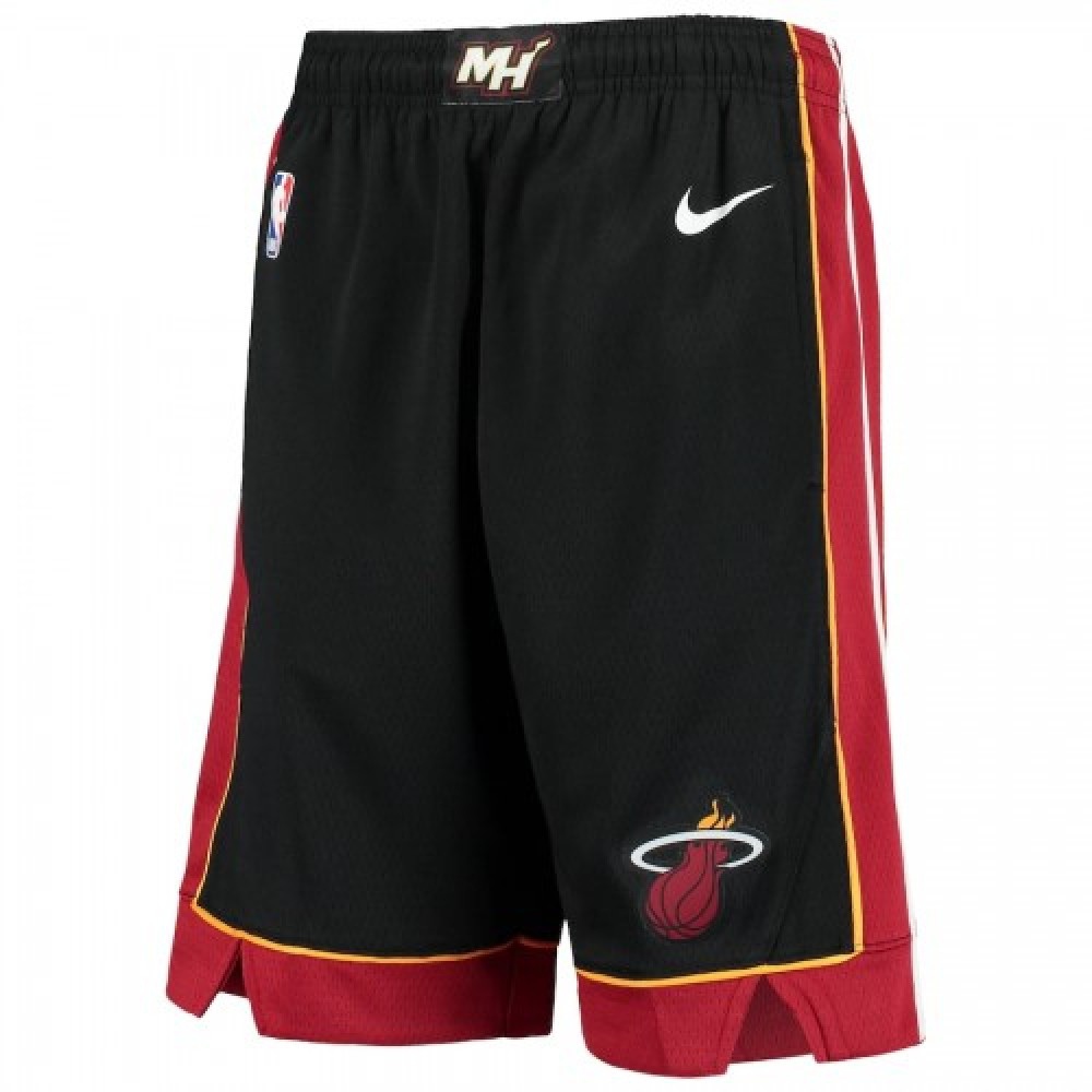Kids' Miami Heat 2020/21 Black Icon Swingman Shorts