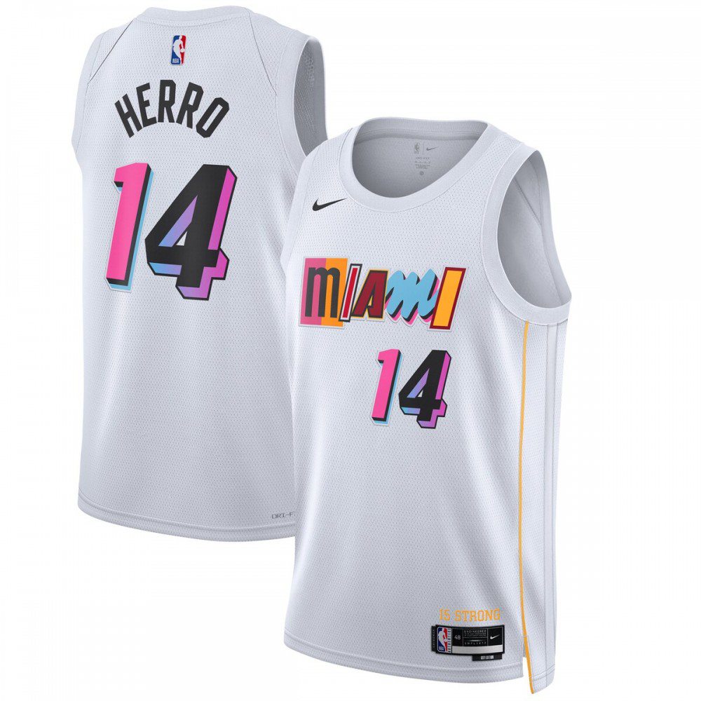 Kids' Miami Heat 2022/23 White City Swingman Jersey