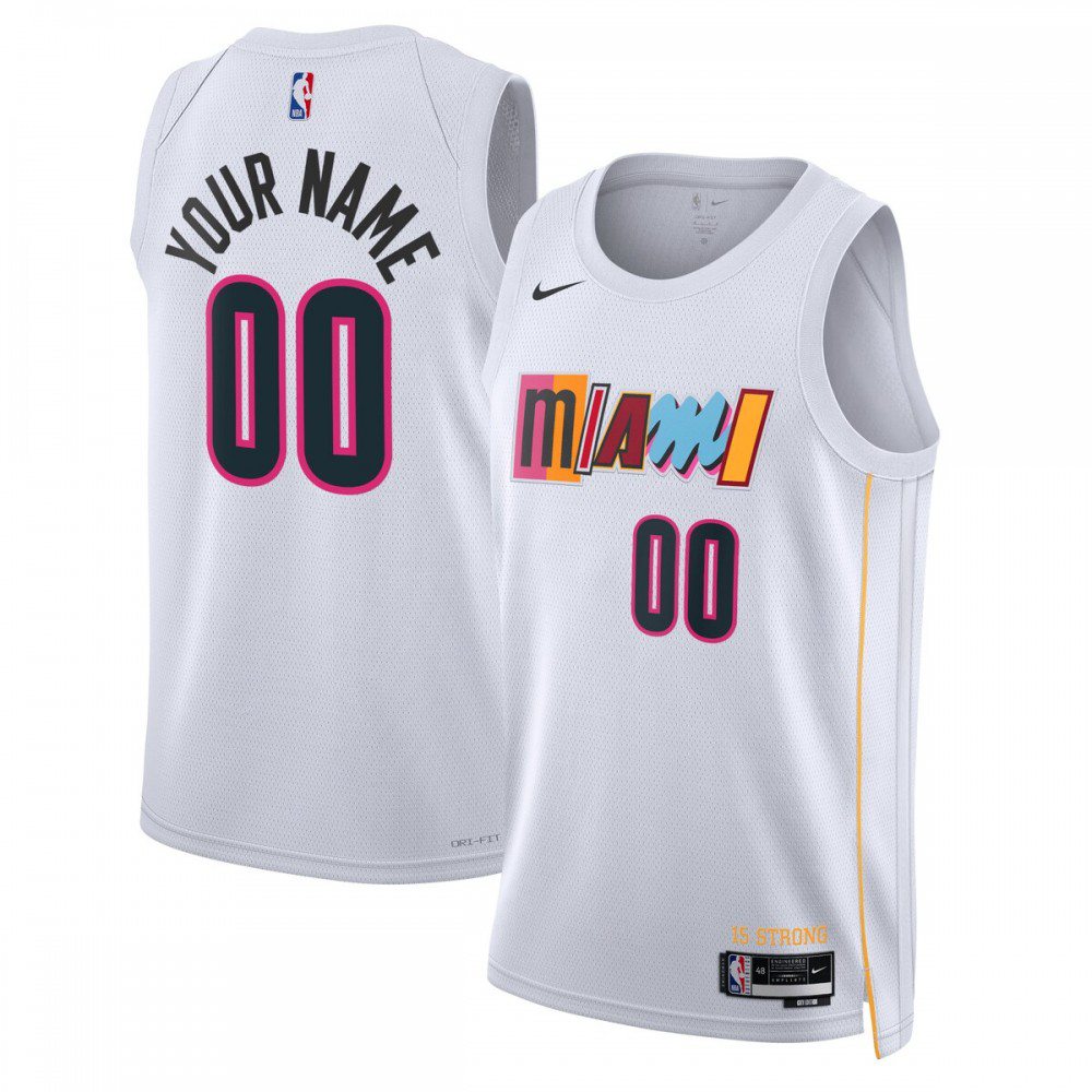 Men's Miami Heat 2022/23 White City Swingman Jersey