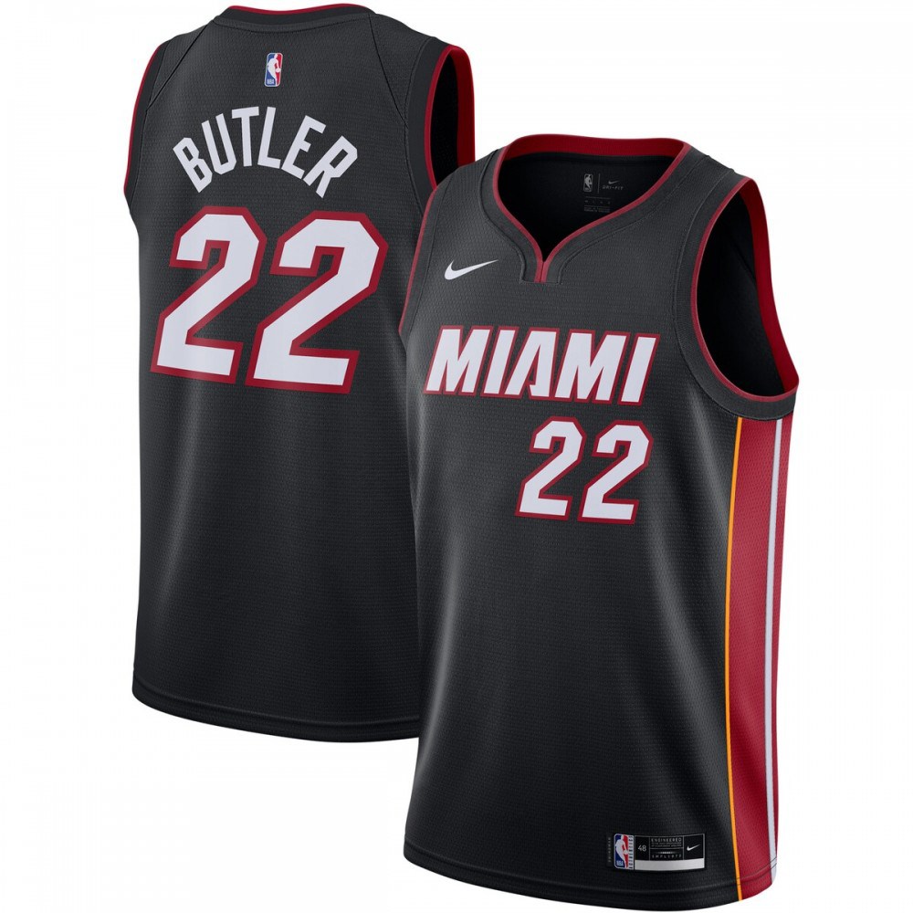 Men's Miami Heat 2020/21 Black Icon Swingman Jersey