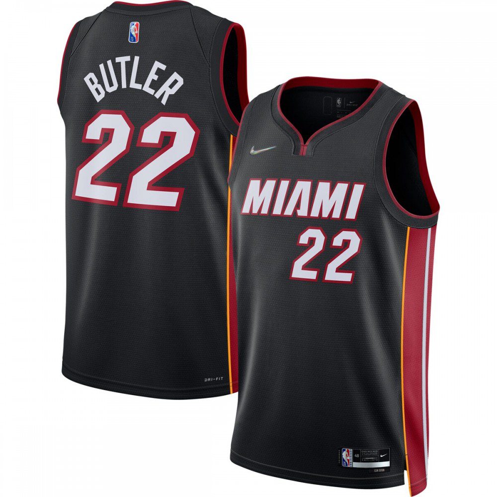Women's Miami Heat 2021/22 Black Icon Swingman Jersey