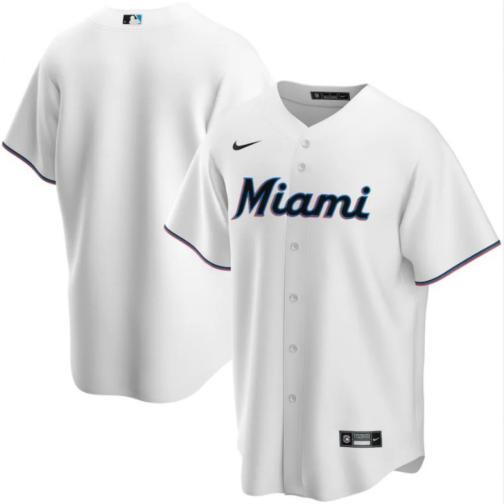 Kids' Miami Marlins 2020 White Home Jersey