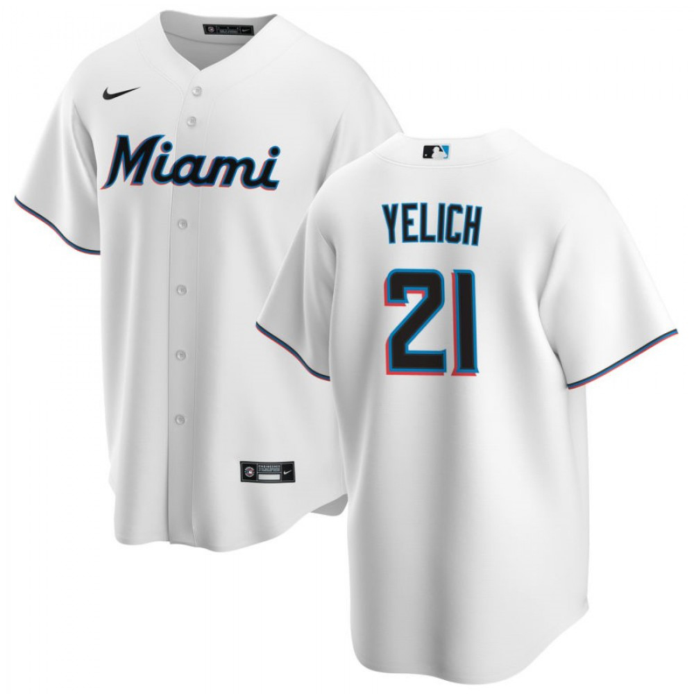 Men's Miami Marlins 2020 White Home Jersey