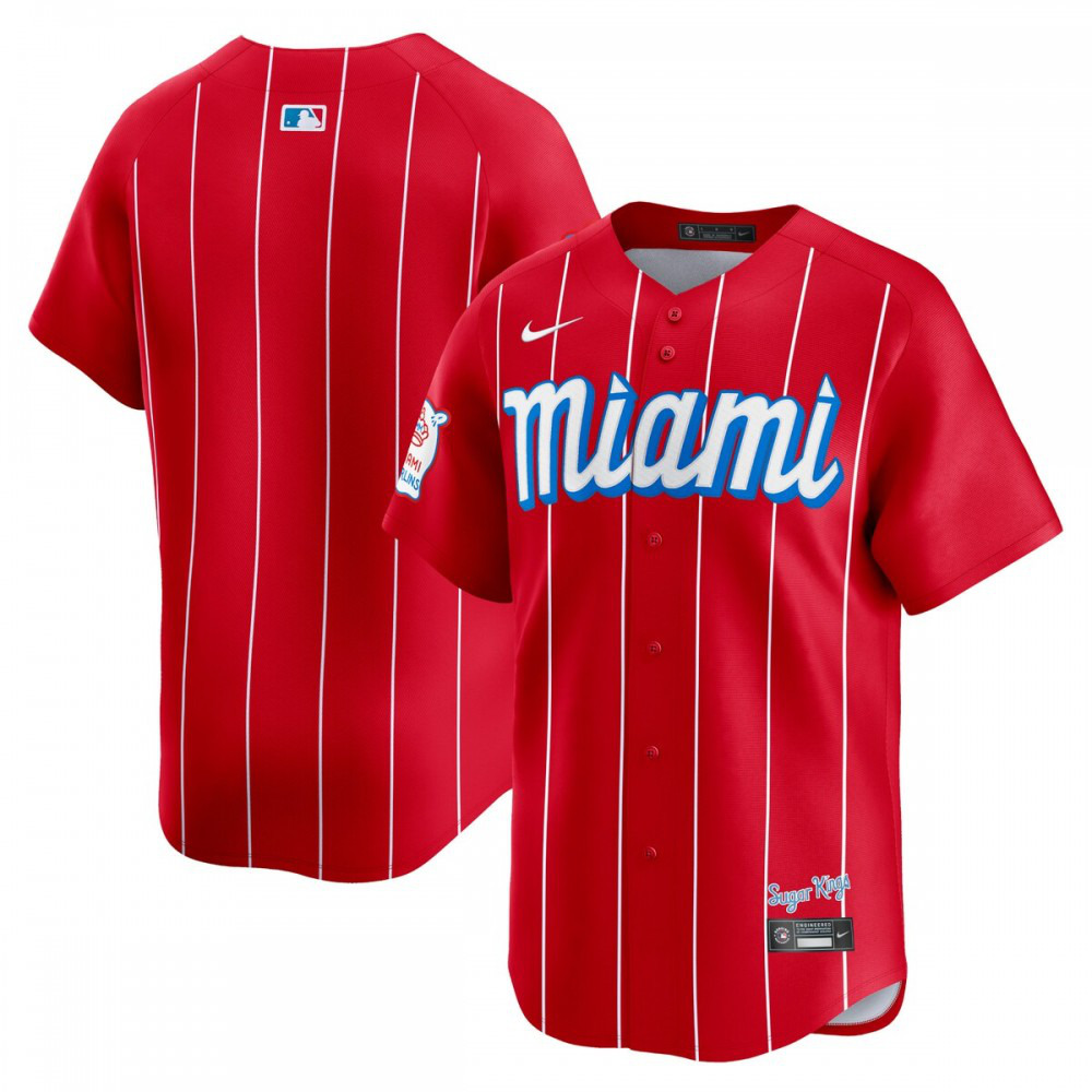 Women's Miami Marlins Red City Limited Jersey