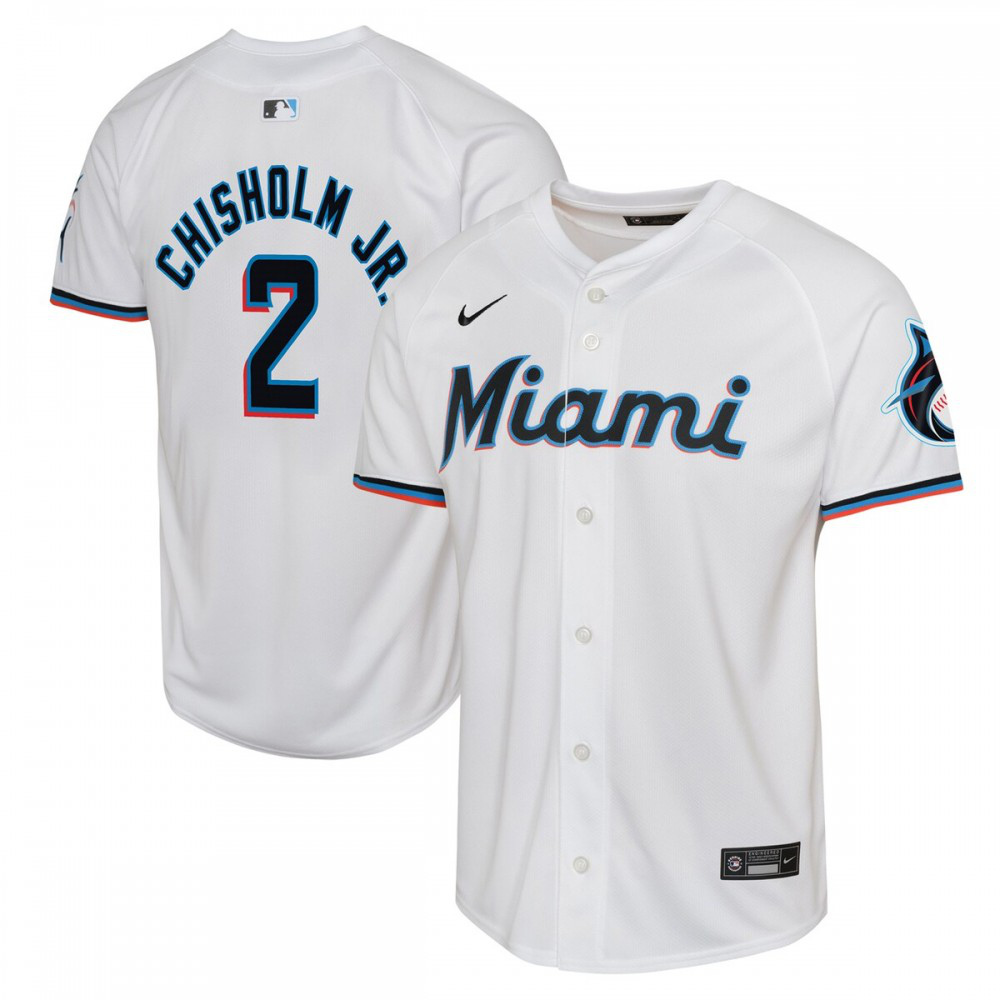 Kids' Miami Marlins White Limited Jersey