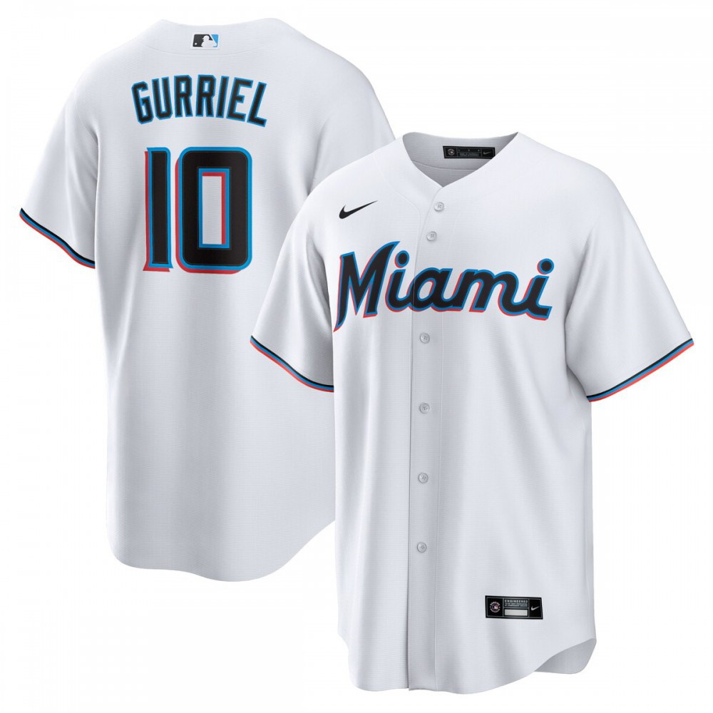 Kids' Miami Marlins White Player Jersey