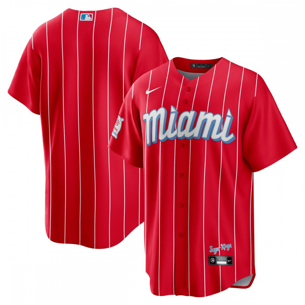 Kids' Miami Marlins Red City Replica Jersey