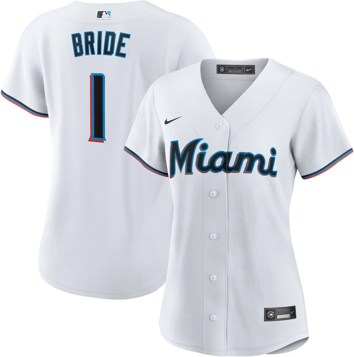 Men's Miami Marlins White Replica Jersey